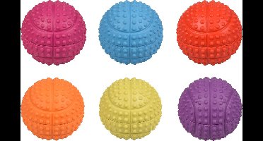 Flamingo Hondenspeelgoed basketbal rubber - Multi - 5.5 cm