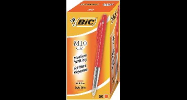 BIC M10 Original Clic - 50 stuks - Balpen - Rood - Medium 1.0mm