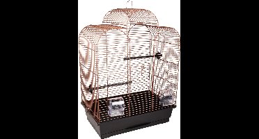 Vogelkooi Dara Zwart/Koper - Zwart - 45 x 28 x 61.5 cm