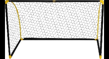 Umbro Voetbaldoel - Voetbal Goal 180 x 91 x 120 cm - Voetbalgoal Groot - Buitenspeelgoed voor Kinderen en Volwassenen - Opvouwbaar en Snelle Montage - Voetbal Training Doel - Zwart/ Geel