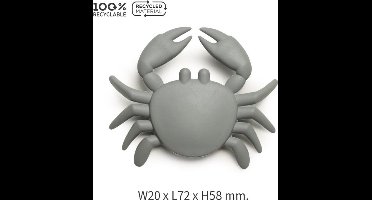Qualy - Licht Grijs "Sea Crab Magnet” W20 x L72 x H58 mm 24 gr Koelkastmagneet | Whiteboard Magneet | Magnet - Magneten