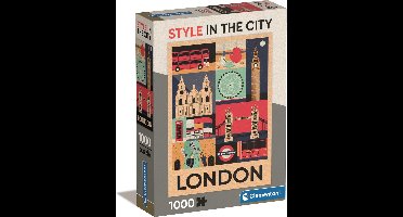 Clementoni - Puzzel - 1000 Stukjes - Style in the City London - Puzzel Voor Volwassenen