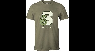 Harry Potter - Kaki Men's T-shirt - S Slytherin - M