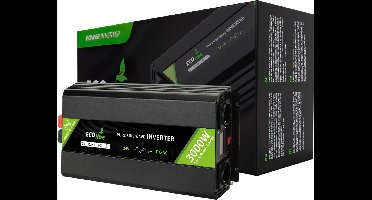 EcoLine - Omvormer 24V Naar 230V - 3000w Vermogen 6000w Piek- Zuivere sinus - Spanningomvormer - Remote Controlled
