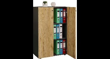 VCM Kantoorkast Boeken Mappen Archiefkast Kantoormeubelen Kast Lona 3-voudige draaideuren Kantoorkast Boeken Mappen Archiefkast Kantoormeubelen Kast Lona 3-voudige draaideuren