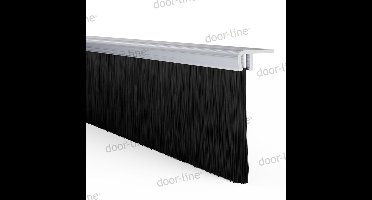 Stripborstel met F-profiel | Voor afdichting van kieren, haaks profiel 90 | Lengte: 1000 mm | Zichtbare haarlengte: 45 mm | Totale hoogte: 47,5 mm