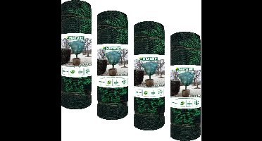 Nature plantenhoes jute - 5x stuks - H100 x D75 cm - groen wintermotief - anti-vorst planten beschermhoes