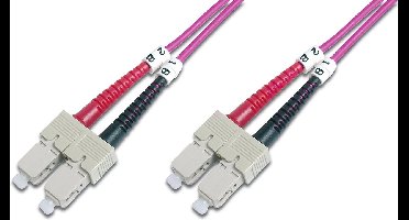 Digitus DK-2522-01-4 Glasvezel kabel 1 meter SC I-VH OM4 Violet