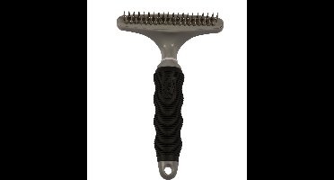 Duvoplus - Dierenborstel - Hond - Anti-klit Hark 20+19 Pins Zwart/grijs - 1st