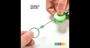 " Uittrekbaar Koord Sleutelhanger - Groen - van Heble®