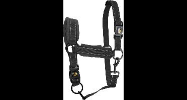 Excellent Horse - XS (Veulen) - Superior Essential Halster - Reflecterend - Fleece onderlegde neusriem - Paarden - Zwart