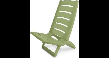 Adriatic Strandstoel opklapbaar kunststof 80x38cm groen