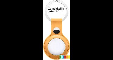 Geel Hoesje geschikt voor AirTag | Sleutelhanger | Compatibel met AirTag | Heble®