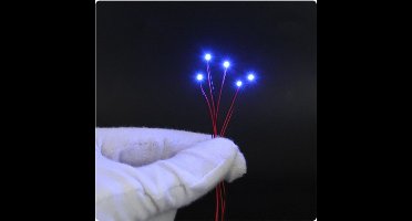 SMD 0805 led met kabel 20cm 12v 10 stuks kleur Blauw
