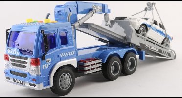 JMKA auto speelgoed jongens- vrachtwagen speelgoed- politie auto speelgoed- 40 CM- takelwagen- politie auto- takelwagen- truck