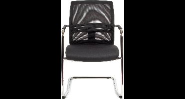 Linea Omnia 05 - Vergaderstoel - Verchroomd frame - Zwart - set van 2 stuks