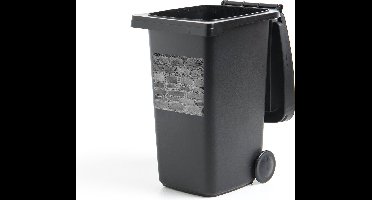 Container sticker Muur - Steen - Antiek - Zwart - Wit - 40x40 cm - Kliko sticker