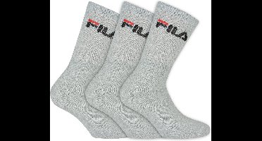 Fila - Tennis Socks 3-Pack - Grijze Sportsokken - 35-38 - Grijs