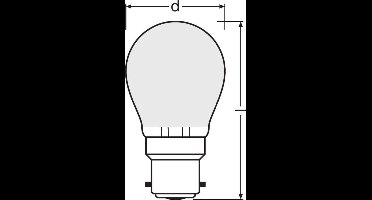 OSRAM LED-lamp Bolvormig variabel matglas - 4W equivalent 40W B22 - Warm wit