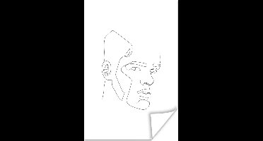 Poster Man - Gezicht - Line art - 20x30 cm