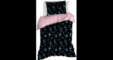 De Witte Lietaer Dekbedovertrek Jungle Cat Aurelia Blush - Eenpersoons - 140 x 200/220 cm - Katoen Satijn