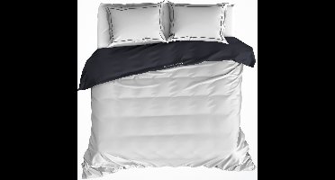 De Witte Lietaer Dekbedovertrek Elegance Off White Ebony - Lits Jumeaux - 240 x 220 cm - Katoen Satijn