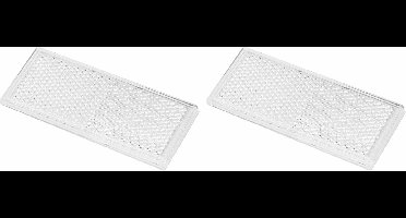 ProPlus Zelfklevende witte reflectoren - rechthoekig - 85 x 40 mm - 2 stuks