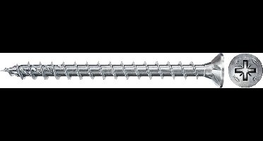 Fischer 670088 spaanplaatschroef Power-Fast II 3,5 x 25 PZ2 - verzonken kop - voldraad - blauw verzinkt (200st)
