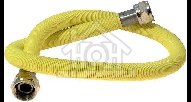 Universeel Gasslang RVS gasslang alleen voor inbouw apparatuur 80 cm geel met koppelingen 404702