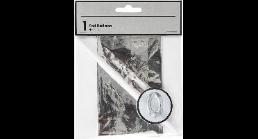 Creotime Folieballon Cijfer "0" 41 Cm Zilver