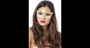 Venetiaans masker glitter wit