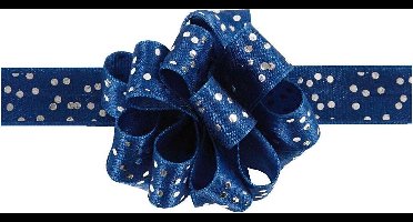 Creotime Lint 5 M 18 Mm Blauw Met Zilveren Stippen