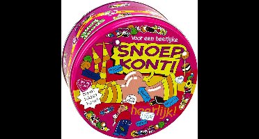 Snoepkont cadeau snoeptrommel - koekblik - 14 x 7,5 cm - bewaarblik - verjaardag