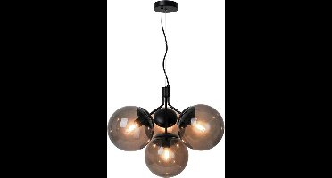Nordlux Ivona-hanglamp-4xE27-smoke glas/zwart