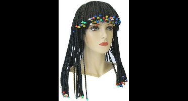 Rasta pruik met vlechtjes en kralen