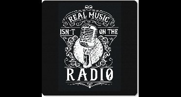 Muismat XXL 50x50 cm - Bureau onderlegger - Bureau mat Microfoon - Radio - Retro - Illustratie - Bureaumat - Gaming mousepad xl - Bureaulegger groot - Computer deskmat