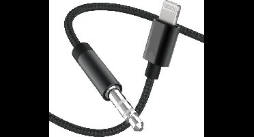 Audiokabel - Geschikt voor iPhone naar 3,5mm Aux Kabel - 1.2 Meter - Extra Sterk