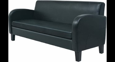 vidaXL - Driezitsbank - kunstleer - zwart