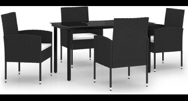 vidaXL - 5-delige - Tuinset - zwart