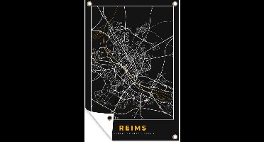 Tuindecoratie Stadskaart – Frankrijk – Kaart – Reims - Plattegrond - 40x60 cm - Tuinposter - Tuindoek