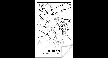 Poster Plattegrond - Düren - Kaart - Stadskaart - 20x30 cm
