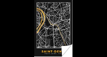 Poster Frankrijk – Plattegrond – Kaart – Saint-Denis – Stadskaart - 20x30 cm
