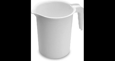 PlasticForte Mengbeker - 1,2 liter - wit - kunststof - schenkkan - maatbeker - blender