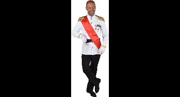 Magic Design Colbert Prince Charming Polyester Wit/rood Maat Xxl