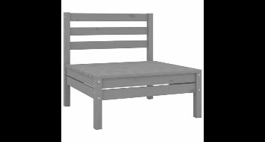 vidaXL - Tuinmiddenbank - massief - grenenhout - grijs