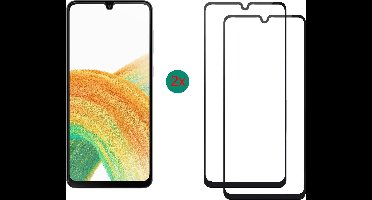Screenprotector Geschikt voor Samsung Galaxy A33 5G screenprotector zwart Beschermglas Screenprotector Geschikt voor Samsung Galaxy a33 5g screenprotector glas - Screenprotector Geschikt voor Samsung Galaxy A33 5g - 2 stuks