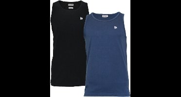 2-Pack Donnay - Muscle shirt (James) - Tanktop - Heren - Black/Navy (919) - maat M