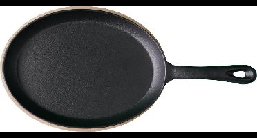 Tapas pan - Gietijzer- Ovaal - 24cm - Met onderzetter - bbq accessoires