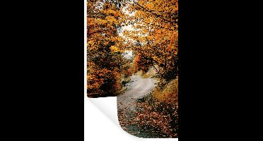 Muurstickers - Sticker Folie - Herfstbos - Pad - Bladeren - Landelijk - 20x30 cm - Plakfolie - Muurstickers Kinderkamer - Zelfklevend Behang - Zelfklevend behangpapier - Stickerfolie