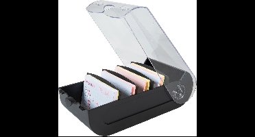 Exacompta 8x Box voor steekkaarten en flashcards A7 Office - Zwart - 5341423D